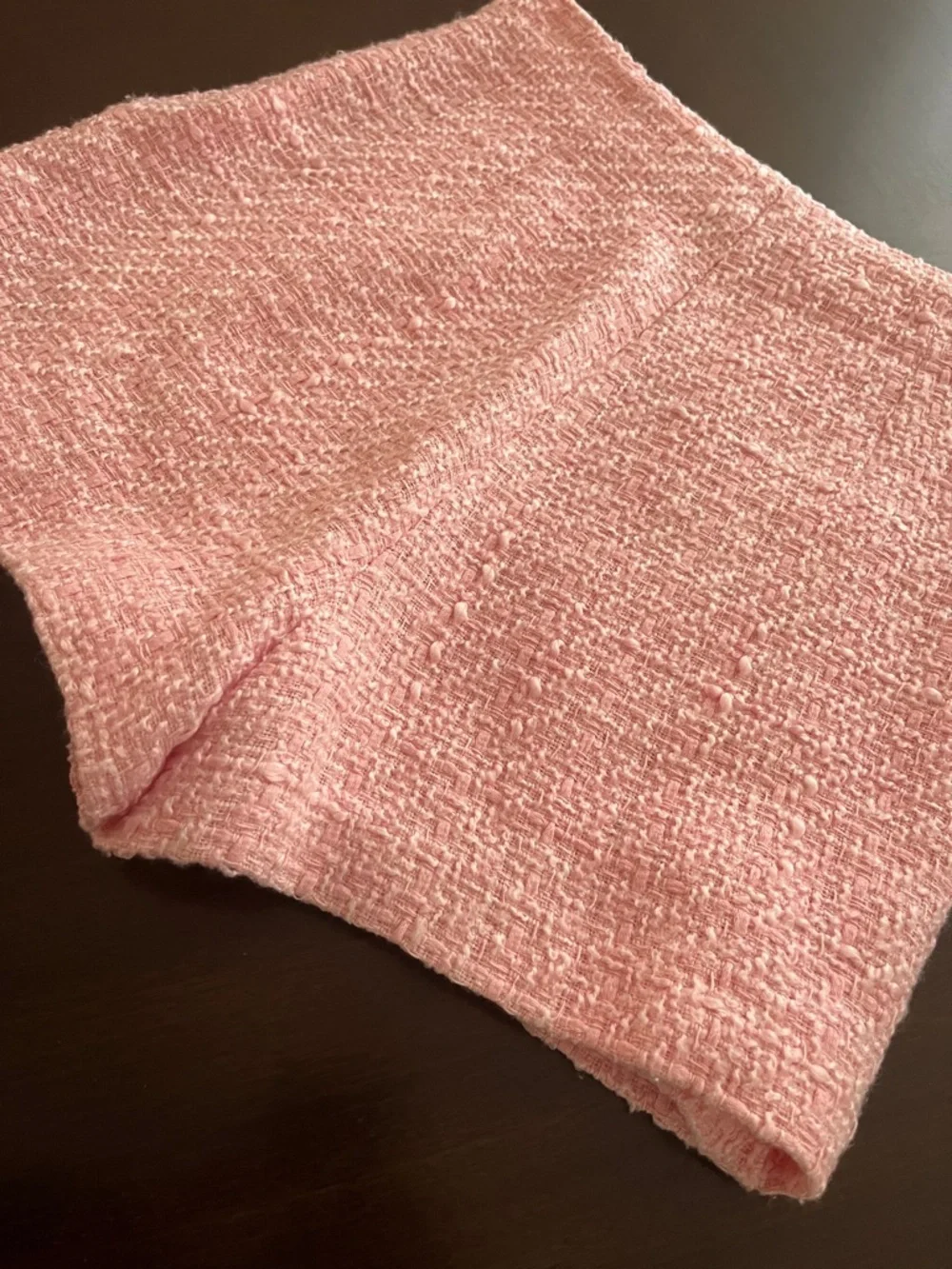 Zara Light Pink Tweed Mini Skort Size S - Picture 5 of 7